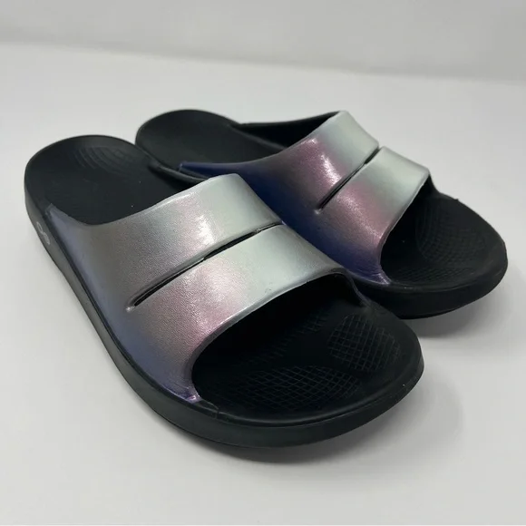 Oofas OOAHH Luxe Slide Sandals Frost Women’s Size 7 Recovery - Picture 1 of 9